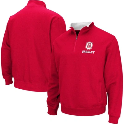 Colosseum Red Bradley Braves Tortugas Quarter-zip Sweatshirt