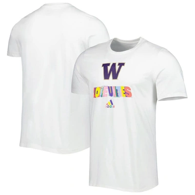 Adidas Originals Adidas White Washington Huskies Love Unites T-shirt