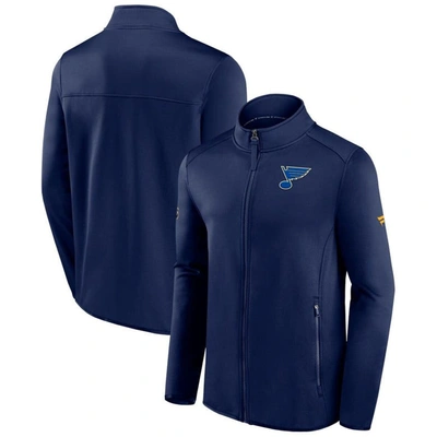 Fanatics Branded Navy St. Louis Blues Authentic Pro Rink Fleece Full-zip Jacket