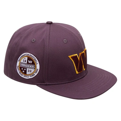 Pro Standard Burgundy Washington Commanders Classic Snapback Hat