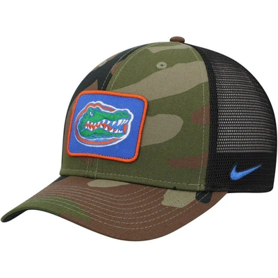 Nike Men's  Camo, Black Florida Gators Classic99 Trucker Snapback Hat In Camo,black