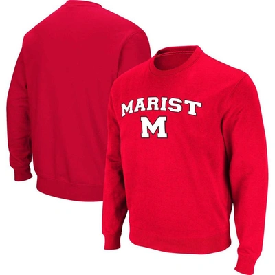 Colosseum Red Marist Red Foxes Arch Over Logo Pullover Sweatshirt