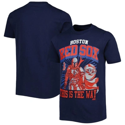 Outerstuff Kids' Youth Navy Boston Red Sox Star Wars This Is The Way T-shirt