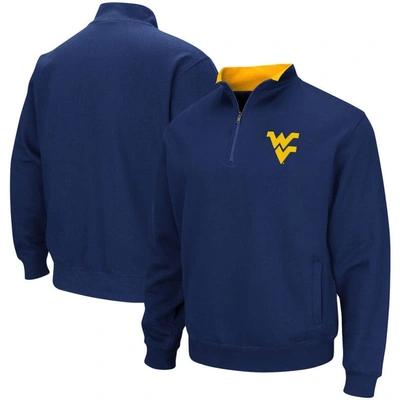 Colosseum Men's  Navy West Virginia Mountaineers Big And Tall Tortugas Quarter-zip Jacket