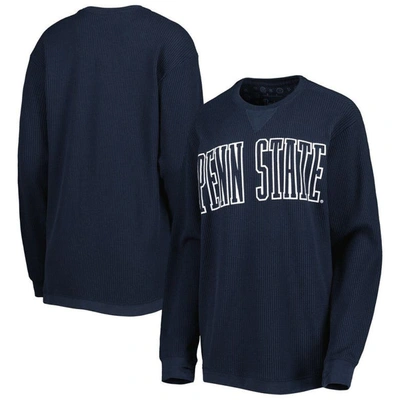 Pressbox Navy Penn State Nittany Lions Surf Plus Size Southlawn Waffle-knit Thermal Tri-blend Long S