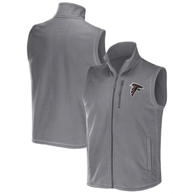 Nfl X Darius Rucker Collection By Fanatics Gray Atlanta Falcons Polar Fleece Full-zip Vest
