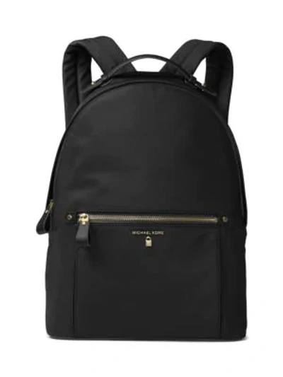 Michael Michael Kors Large Kelsey Nylon Backpack In Black/gold