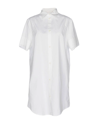 Mm6 Maison Margiela Solid Color Shirts & Blouses In White