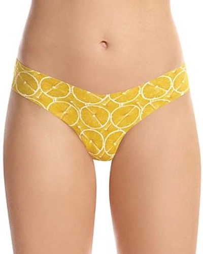 Commando Print Microfiber Thong In Lemonade