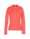 Lacoste Polo Shirts In Red