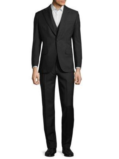 Brioni Classic Suit In Dark Brown
