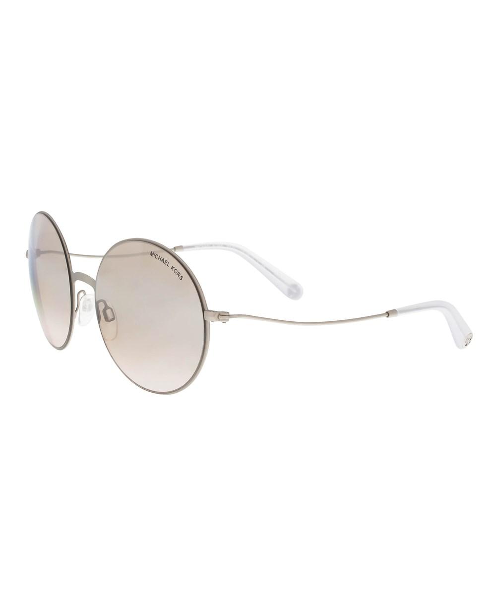michael kors silver aviator sunglasses