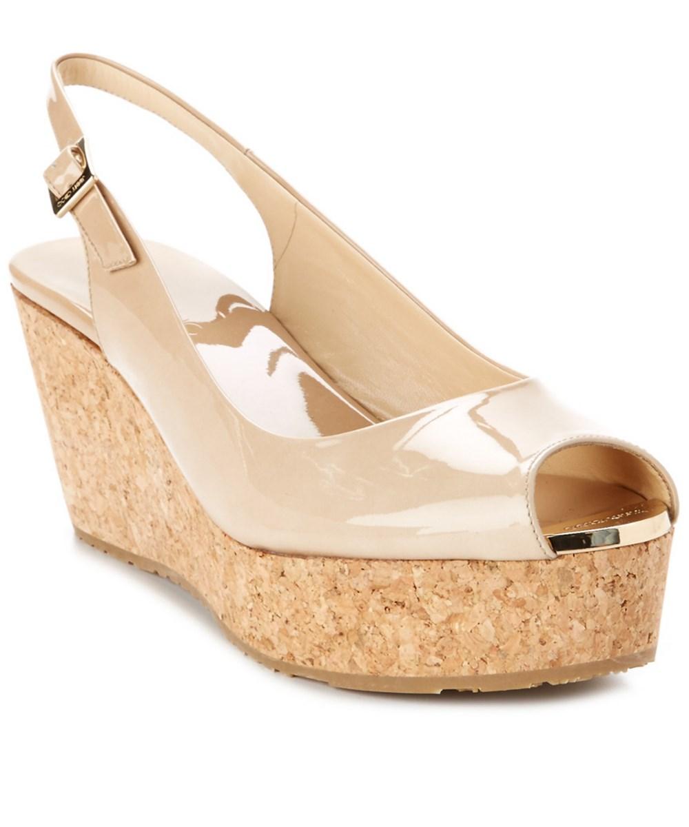 jimmy choo cork wedge sandals