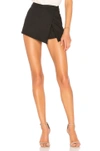 By The Way. Superdown Alyssa Wrap Skort In Black.