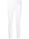 Frame Le Skinny De Jeanne Raw Stagger Mid-rise Jeans In White