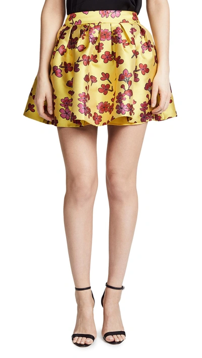 Alice And Olivia Fizer Skirt In Sunflower/poppy