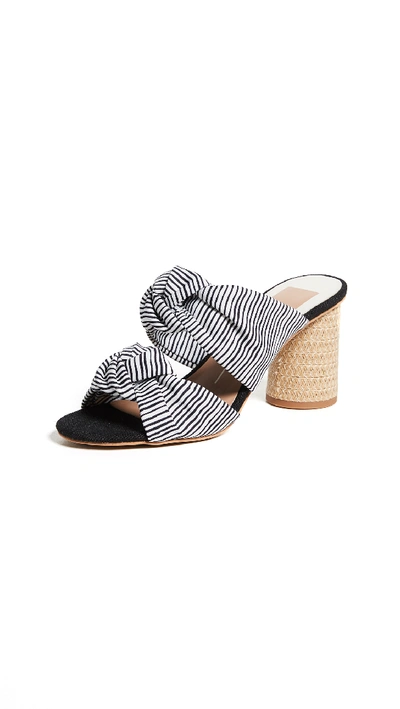 Dolce Vita Jene Double Strap Sandals In White Stripe