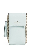 Kate Spade North South Cross Body Phone Case In Mint