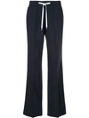 Miu Miu Drawstring-waist Tailored Trousers In Blue