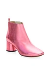 Marc Jacobs Women's Rocket Leather Round Block Heel Chelsea Booties In Pink