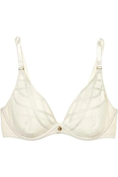 Chantelle Babylone Stretch-tulle And Jersey Underwired Bra In Ivory