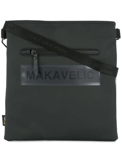 Makavelic Ludus Box Logo Shoulder Bag In Black