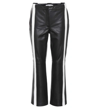 Mugler Striped Leather Trousers