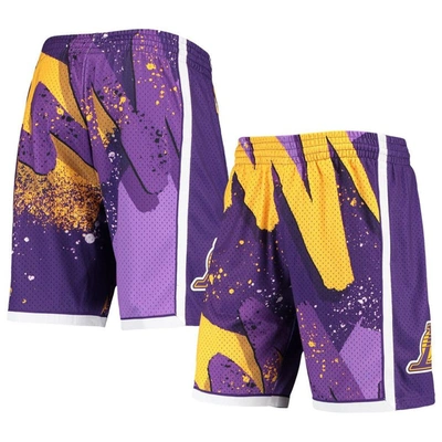 Mitchell & Ness Purple Los Angeles Lakers Hardwood Classics 2009 Hyper Hoops Swingman Shorts