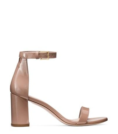 Stuart Weitzman The 75lessnudist Sandal In Mauve Taupe Patent