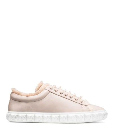 Stuart Weitzman Women's Coverstory Leather Low Top Lace Up Sneakers In Cashew
