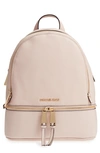 Michael Michael Kors 'extra Small Rhea Zip' Leather Backpack - Pink In Soft Pink