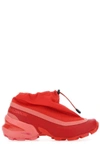 Mm6 Maison Margiela X Salomon Red Drawstring Low Top Sneakers In Pink,red