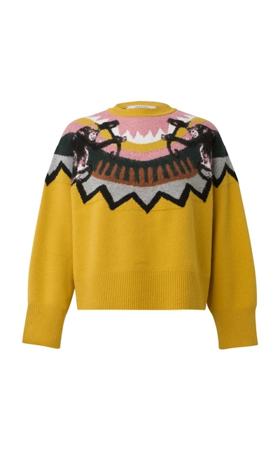 Dorothee Schumacher Multicolor Warm Honey Wild Wonder Pullover In Yellow