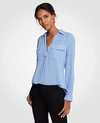 Ann Taylor Petite Camp Shirt In Vista