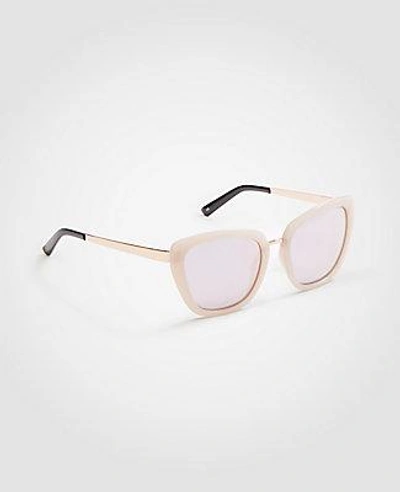 Ann Taylor Cateye Sunglasses In Maple Blush