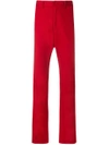 Prada Classic Straight Leg Trousers In Red