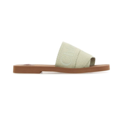 Chloé Flat Sandals  Woman Color Green In Green