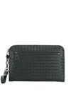 Bottega Veneta Intrecciato Weave Document Case In Nero|nero