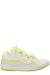 Lanvin Curb Leather Sneakers In Yellow