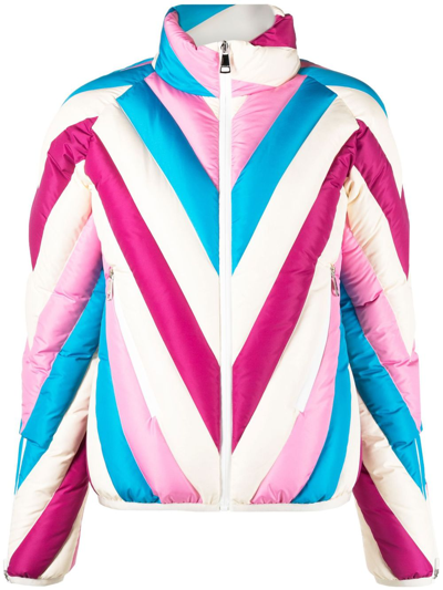 Khrisjoy Gesteppte Skijacke Mit Zickzackmuster In Bubblegum