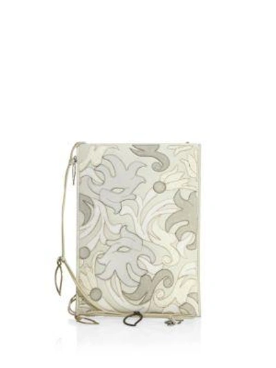 The Row Small Leather Medicine Pouch In Pearl