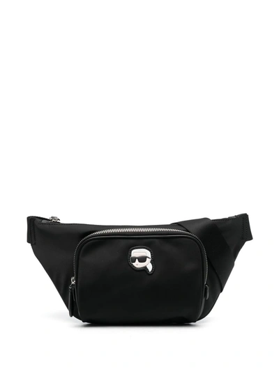 Karl Lagerfeld K/ikonik 2.0 Belt Bag In Black
