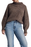 Madewell Loretto Funnel Neck Sweater In Heather Otter