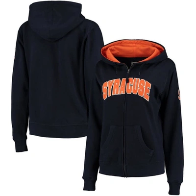 Colosseum Stadium Athletic Navy Syracuse Orange Arched Name Full-zip Hoodie