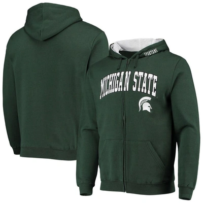 Colosseum Men's  Green Michigan State Spartans Arch And Logo 3.0 Full-zip Hoodie