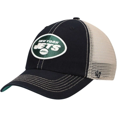 47 ' Black/natural New York Jets Primary Trawler Trucker Clean Up Snapback Hat