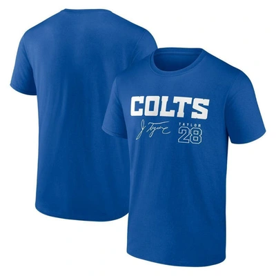 Fanatics Branded Jonathan Taylor Royal Indianapolis Colts Name & Number Team T-shirt