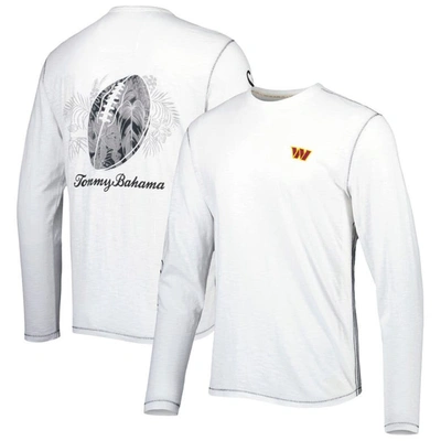 Tommy Bahama White Washington Commanders Laces Out Billboard Long Sleeve T-shirt