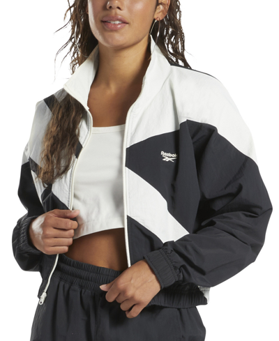 Reebok Women's Classics Franchise Zip-up Track Jacket In Night Black