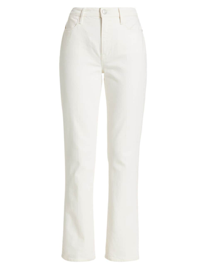 Frame Le Super High Straight-leg Jeans In White